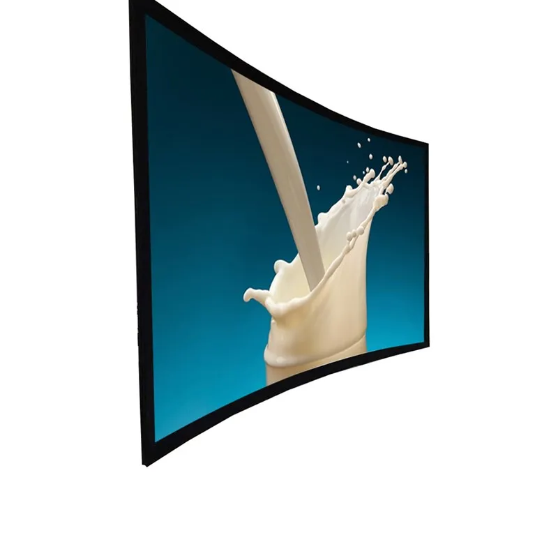 120 дюймов алюминиевый кинотеатр изогнутый фиксированный каркас проектор экран с