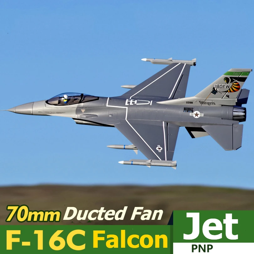Радиоуправляемый самолет FMS 70 мм F16 F-16C Falcon V2 Ducted Fan EDF Jet модель самолета самолет PNP 6S с устранением EPO Reflex Gyro