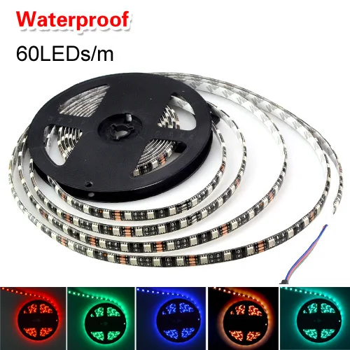 Водонепроницаемая светодиодная лента 5050 SMD IP65 12 В 5 м/рулон гибкая светильник вая