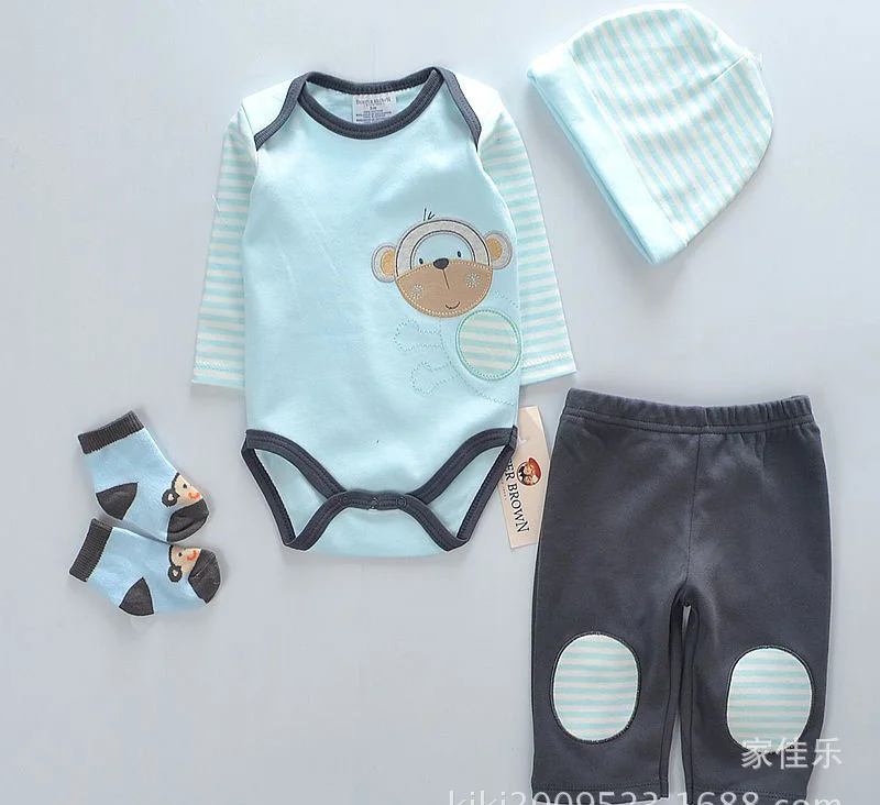 

blue new design sock+pants bodysuit 20-23inch baby reborn silicone babies doll clothes 4pcs/lot decorations for girls