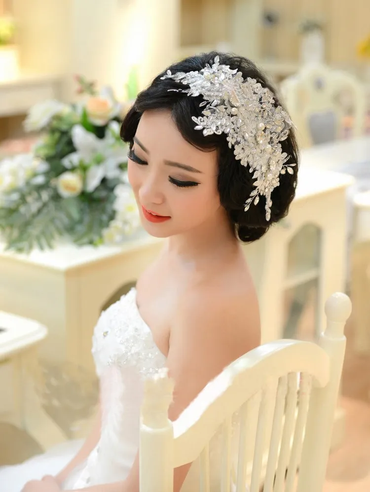 Кружевная Свадебная тистра разы ручной работы свадебные аксессуары для волос с