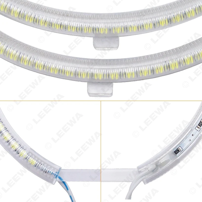 LEEWA 4X127.5mm 4pcs/Set Car LED Halo Rings Angel Eyes DRL Head Lamp For BMW E39 OEM(01-03) White/Blue/Yellow #CA4747 | Автомобили и