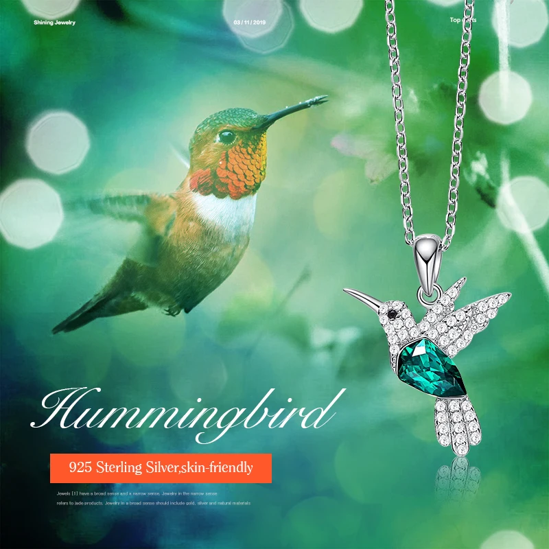 Cdyle Hummingbird ювелирное изделие из стерлингового серебра 925 пробы цепочка ожерелье
