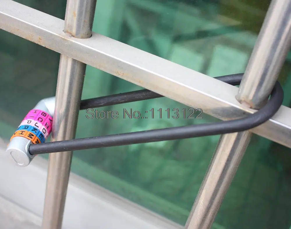 Удлиненный длинный замок с английской буквой и паролем Противоугонный