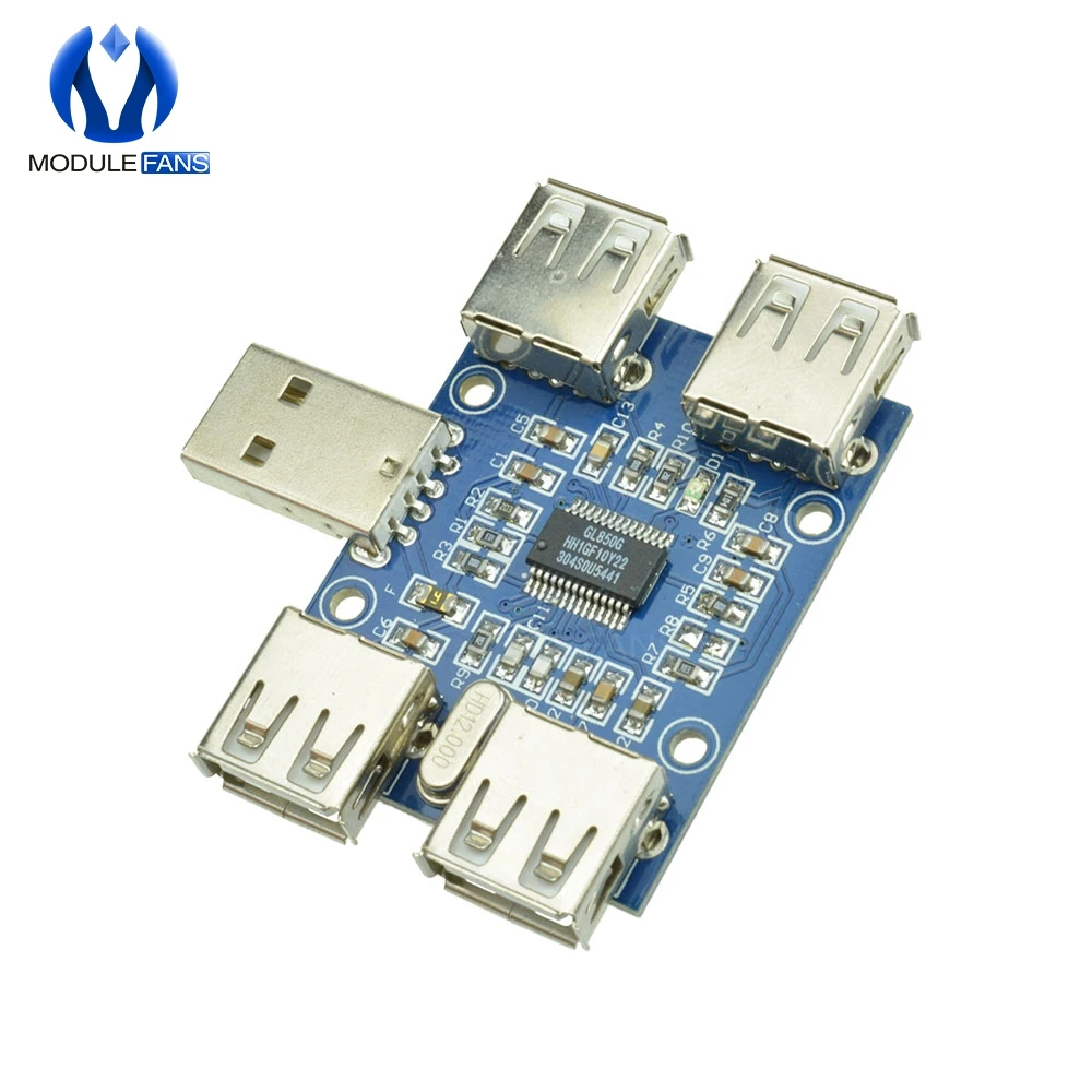 DC 5V usb хаб USB2.0 HUB концентратор 4 муфтовый стыковочный USB плата расширения Модуль Diy