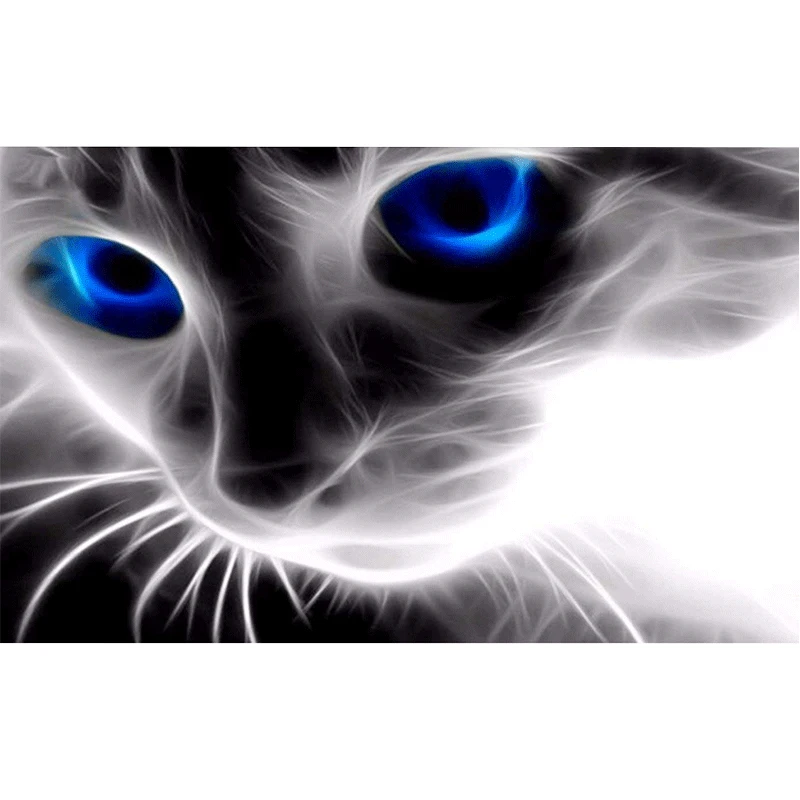 

5D DIY Full Drill Round Diamond Painting Cat Pattern Diamond Embroidery Cross Stitch Stickers Needlework Hobbies Handmade