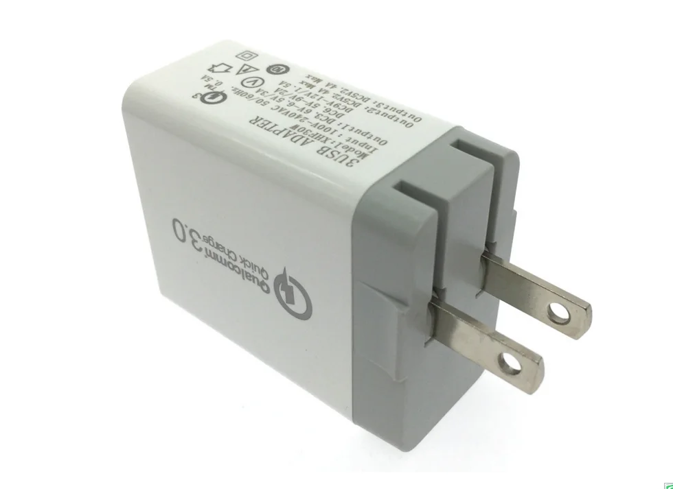 Быстрое зарядное устройство Usb 3 порта 30 Вт Зарядное для путешествий Qualcomm Быстрая