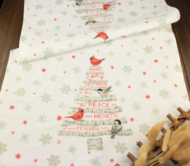 Хлопчатобумажное полотенце с принтом в виде рождественских изображений 10 шт./лот