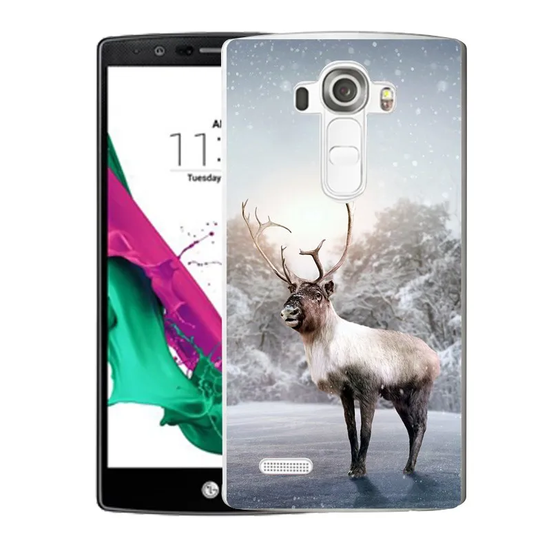 QMSWEI TPU Transparent Phone Case For LG K3 K4 K5 K8 Superman Deer Lip Painted Design Soft Protective Cover G3 G4 G5 V10 |