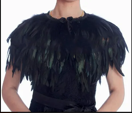 Женская накидка из натурального меха павлина и перьев свадебная подружки