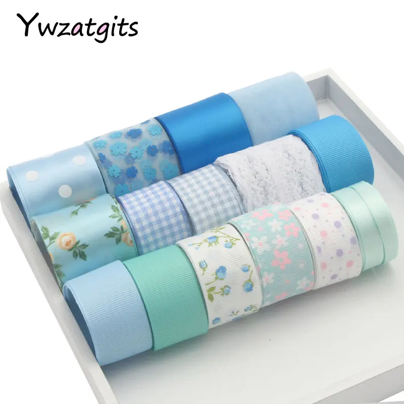 

ywzatgits 6-40mm Mix Style Satin/Grosgrain/Organza Ribbon Set Trim Lace DIY Packing Hairbow Decor Materials YS0604