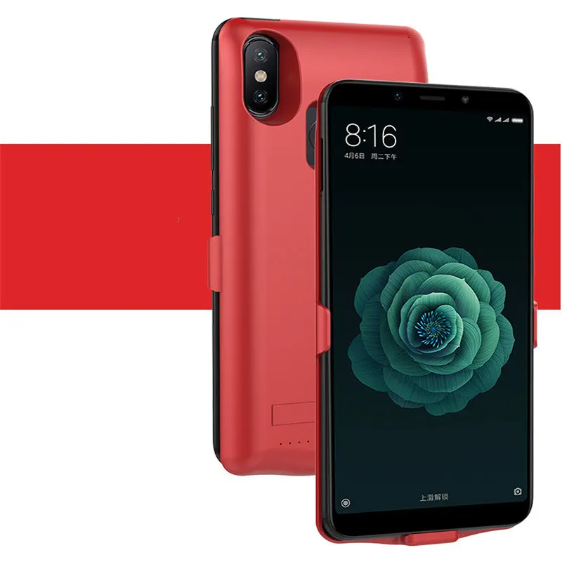6800 мАч внешняя крышка банка питания для Xiaomi Mi 6X Портативный Задний зажим батарея зарядное устройство чехол для Xiaomi Mi A2 резервный аккумулятор чехол
