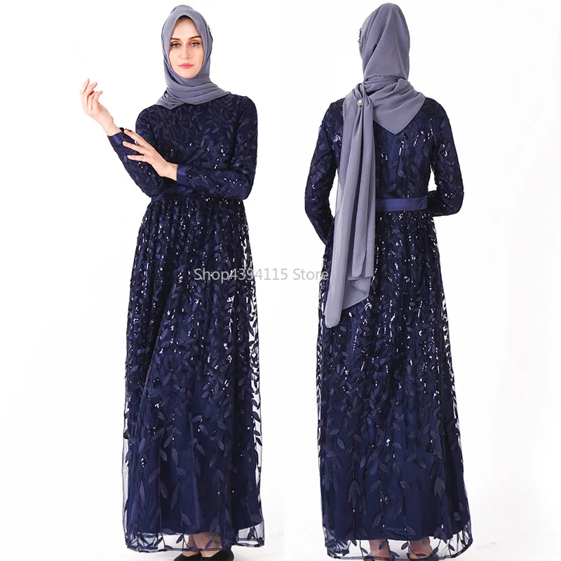 Блесток кафтан abaya Женская одежда в мусульманском стиле Дубай мусульманский