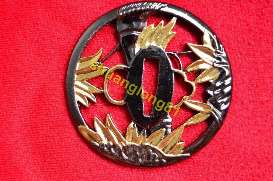 

Японский бамбуковый новый японский сплав Guard Tsuba для детской защиты ножа Wakizashi Nice