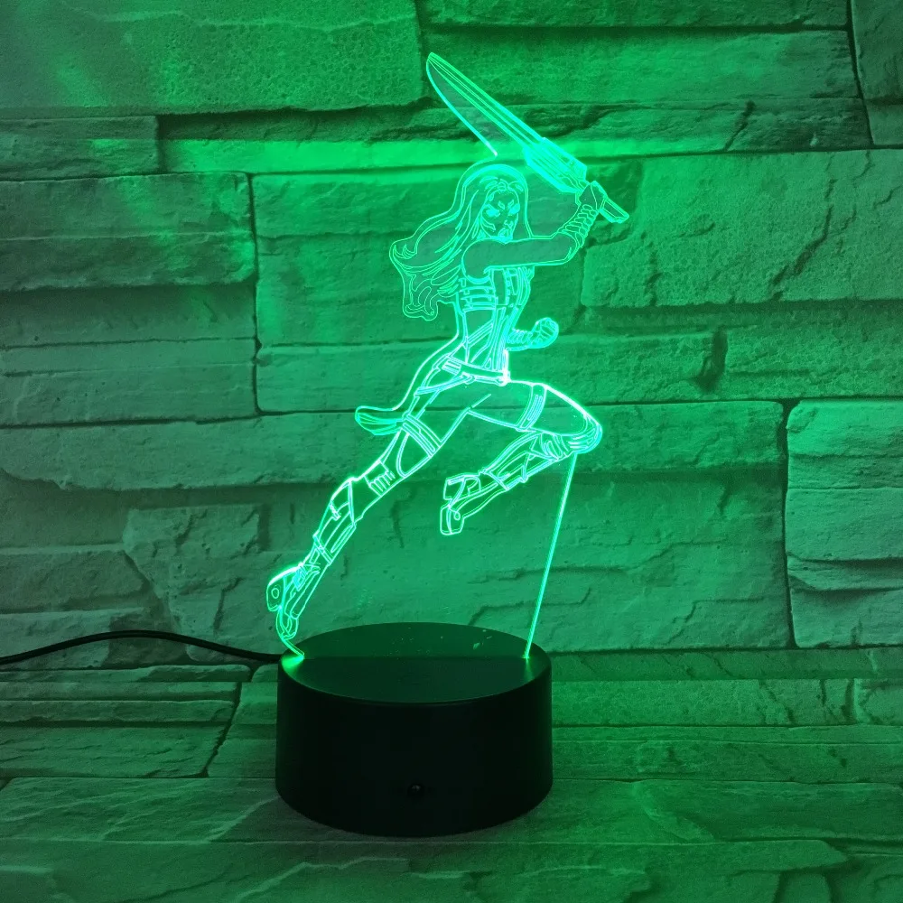 Новинка супер женские фигурки героев 3D светодиодное украшение подарок для детей