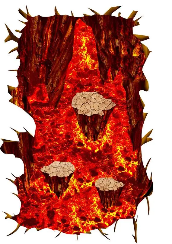3d напольное покрытие вулканический уличный парк magma 3D напольная живопись обои