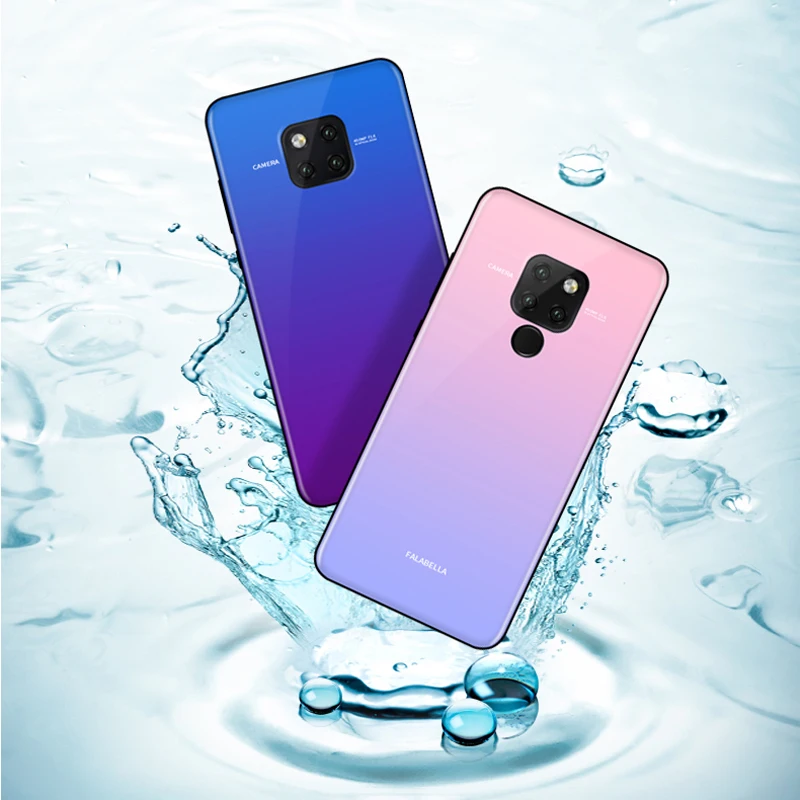 Чехол из закаленного стекла Mate20 Pro с градиентом Аврора для Huawei Mate 20 Case 20Pro цветной