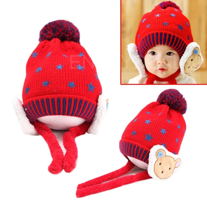 Новая модная детская шапка теплая с ушками на осень и зиму 5 цветов Кепка ушам