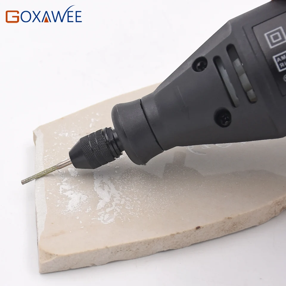 GOXAWEE 10 шт. сверла 0 8 1 2 5 мм твердые алмазные с алмазным покрытием для Dremel