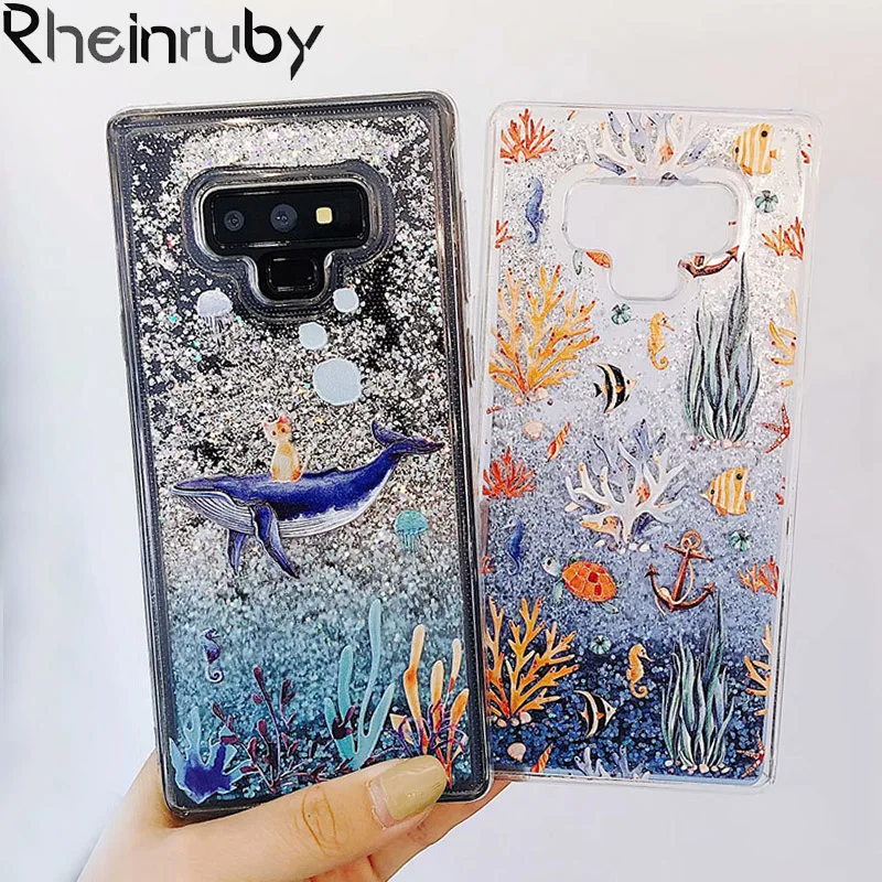 Rheinruby Сияющий светлый блестящий чехол для samsung Galaxy Note 9 8 S8 S9 плюс S7 край A6 A8