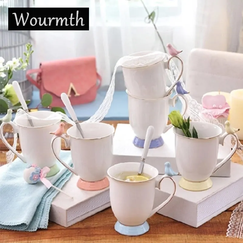 Wourmth Европейская белая керамическая кофейная кружка новинка чашки для молочного