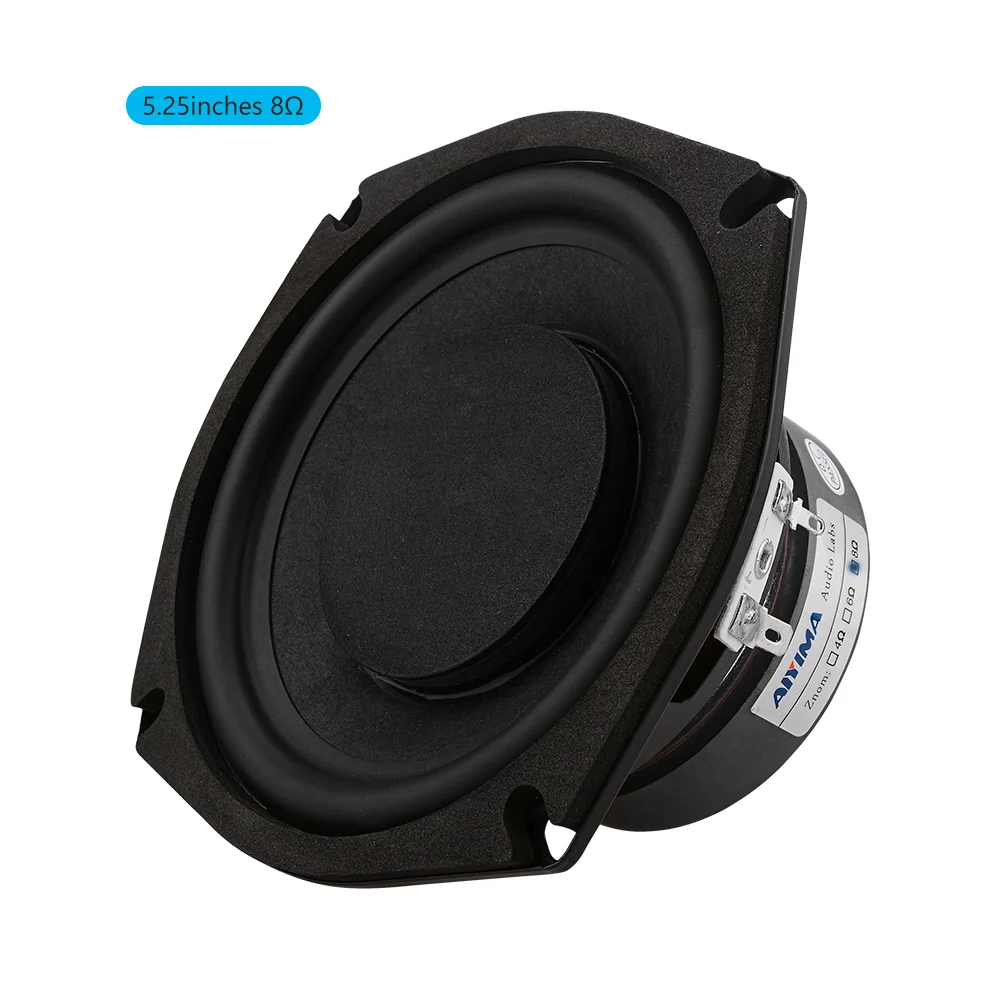 8 Ohm Speaker AIYIMA 5,25 дюймов сабвуфер аудио динамик супер мощность музыка громкий динамик 4 8 Ом 120 Вт книжная полка DIY звук динамик s - Цвет: 8 Ohm Speaker