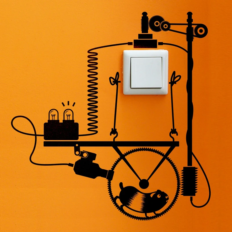 Хомяк генератор художественный переключатель наклейка гостиная спальня