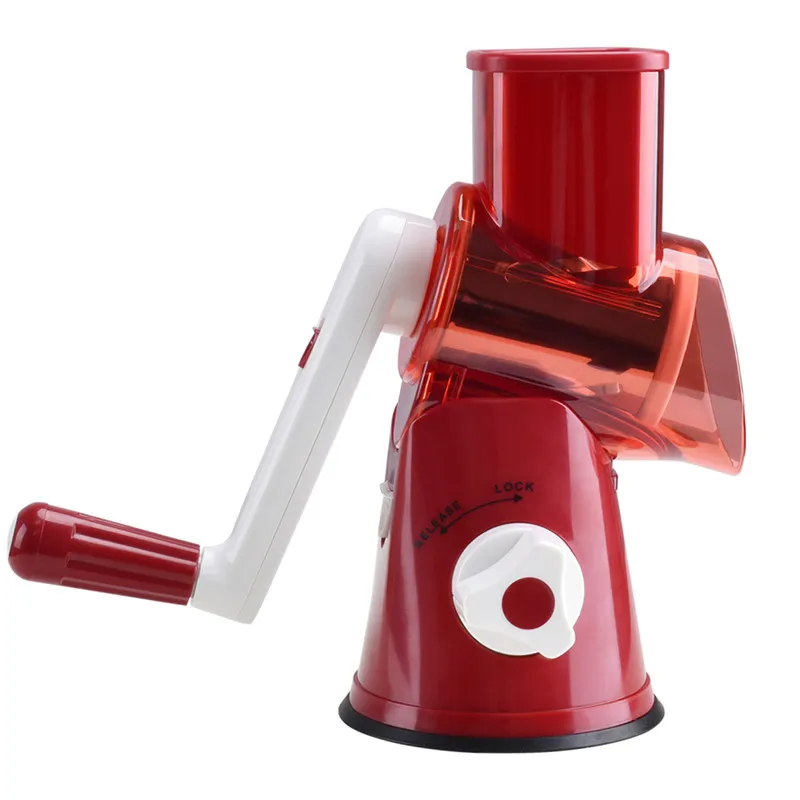 Красный VOGVIGO Мануэль мандолина слайсер из нержавеющей стали Овощной фруктовый слайсер многофункциональная Мясорубка терка для кухонных инструментов - Цвет: Красный