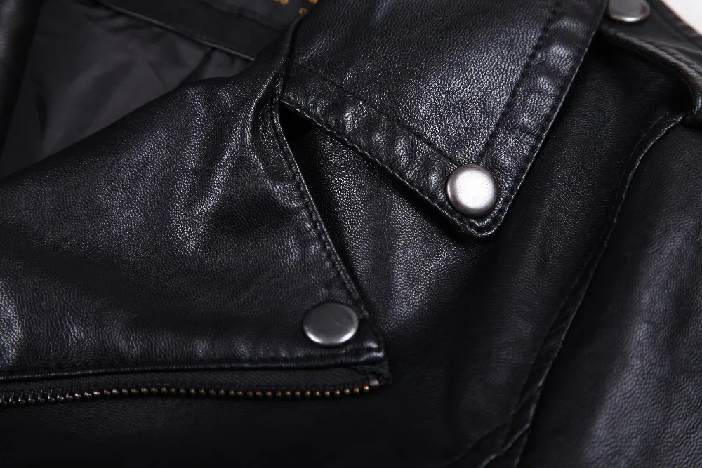 2018 Новая модная куртка из искусственной кожи Женская пальто обтягивающий