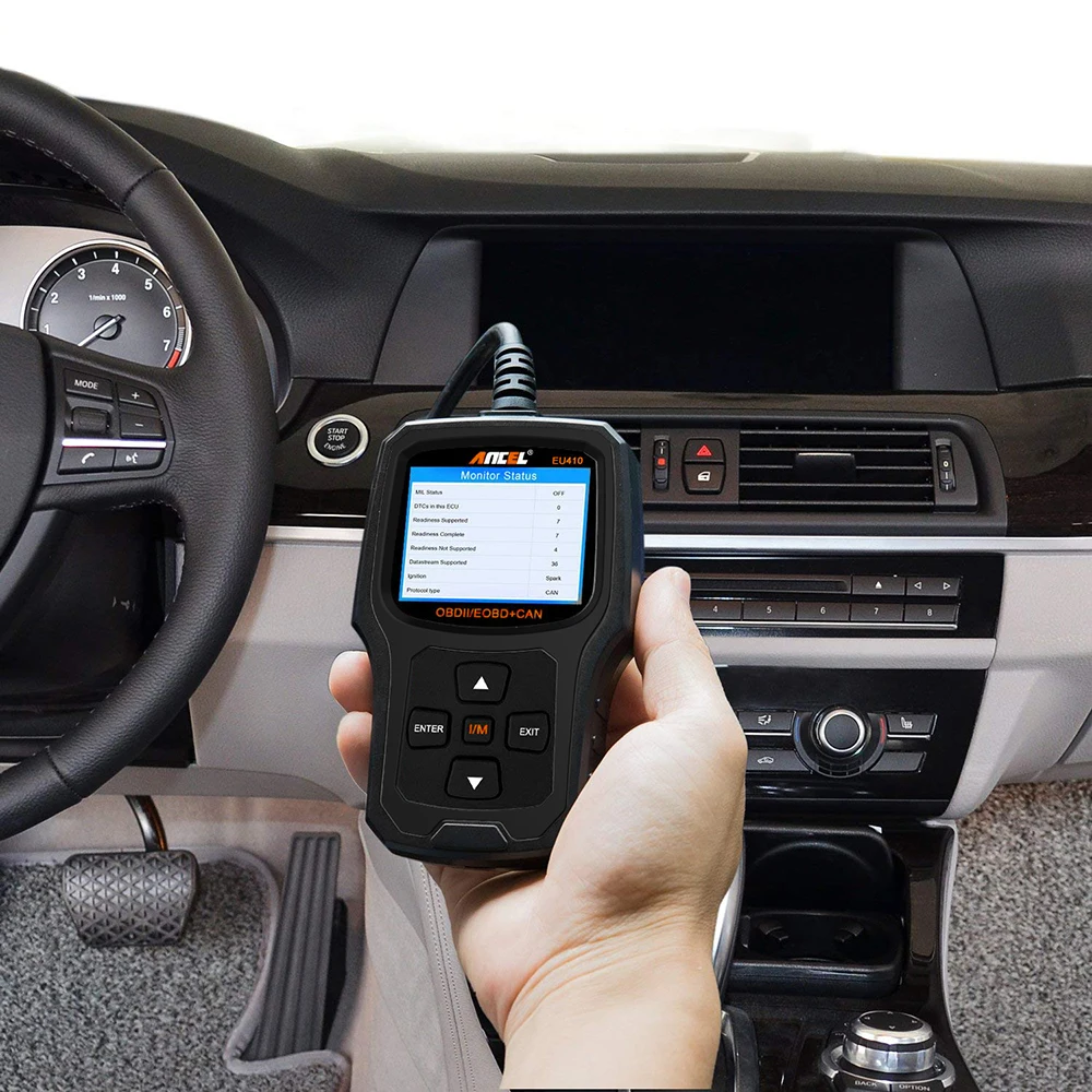 Ансель EU410 OBD2 Авто сканер Код ошибки стереть читать и четкий Цвет ЖК-дисплей
