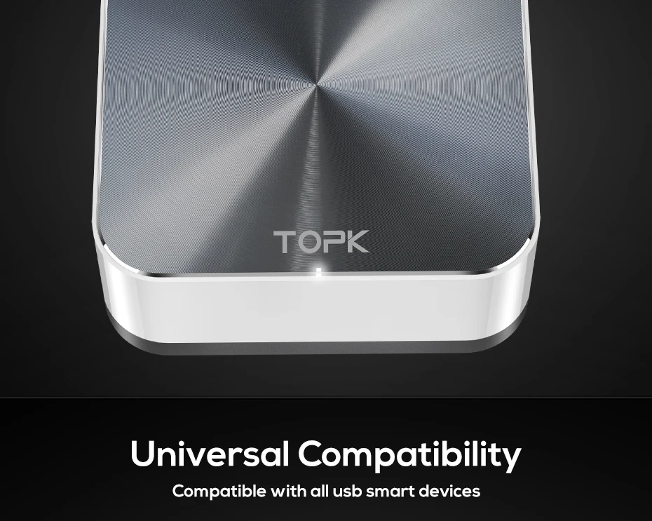 TOPK B829Q 8-Порты и разъёмы 50 Вт Quick Charge 3,0 USB Зарядное устройство для iPhone samsung Xiaomi huawei EU/US/UK AU разъем для рабочего стола, Быстрый Телефон Зарядное устройство