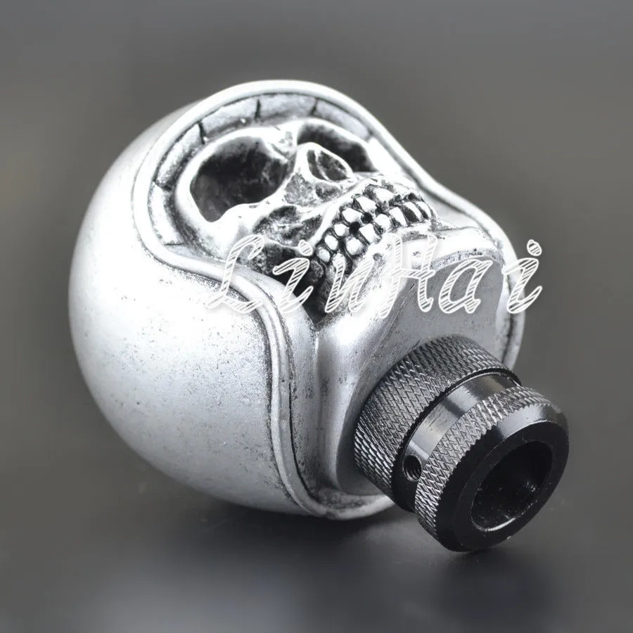 Серебряный Череп универсальный автомобиль грузовик ручной рычаг переключения