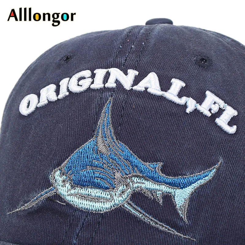 Кепка с вышивкой в виде американского флага акулы для мужчин и женщин модная