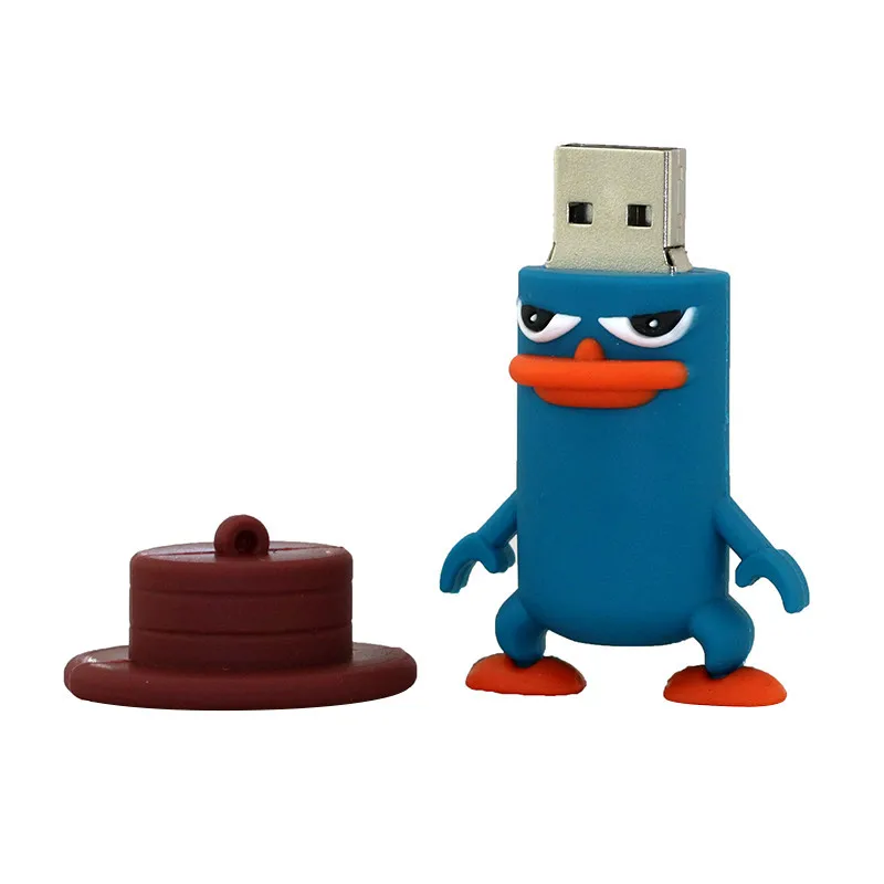Милые Перри Утконос мультяшный флеш накопитель животное usb флэш 4 gb 8 16 ГБ 32 64 в