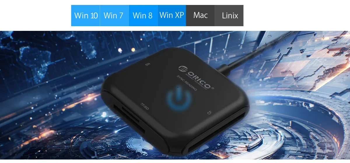 Кардридер USB 3,0 все в одном SD/TF/CF/ms Compact Flash смарт-карта памяти Адаптер Тип A, легкий и портативный, CRS31A