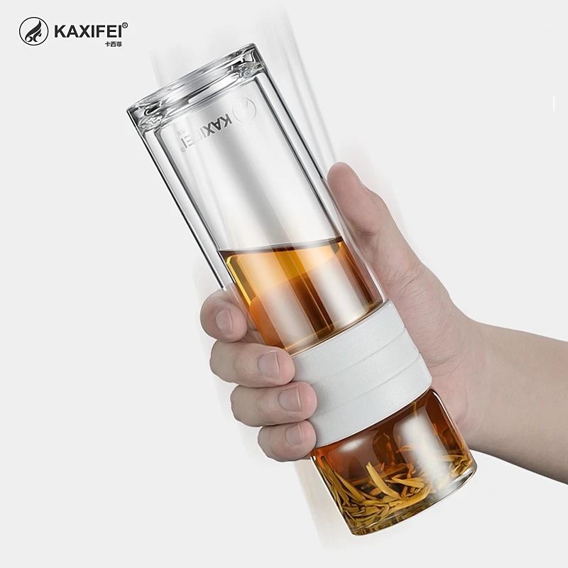Новинка 2019 стеклянная Стеклянная Двойная стена KAXIFEI 360 мл чашка заварочный чайник