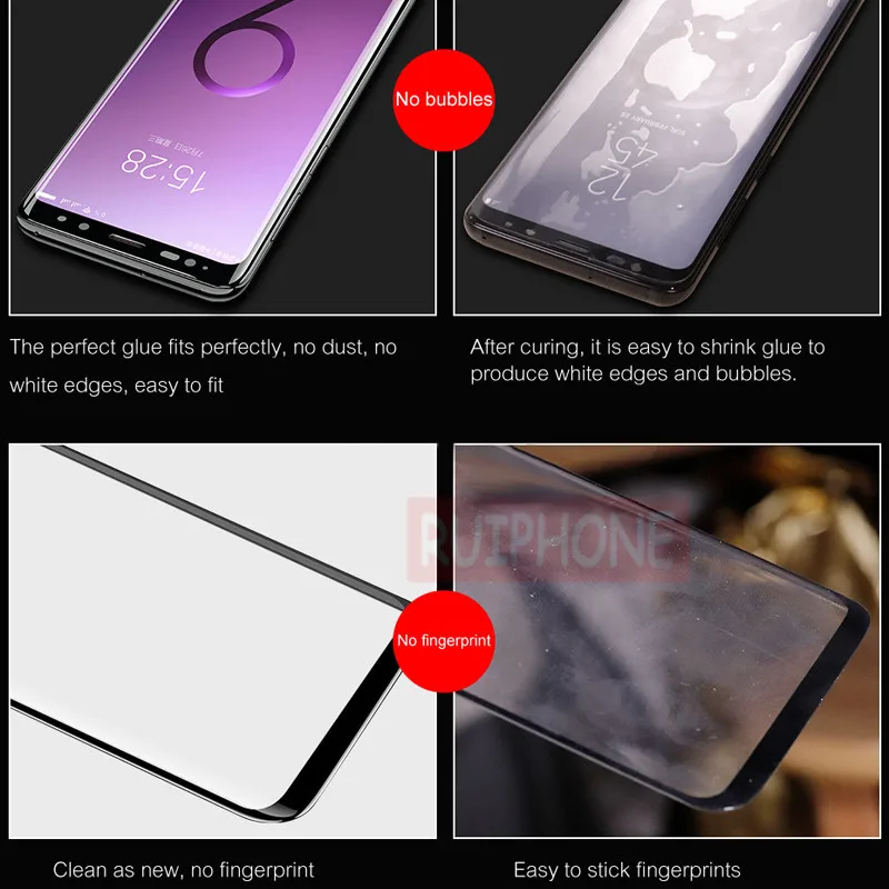 9D полное покрытие противоударное стекло для Samsung Galaxy S9 S8 Plus защита экрана