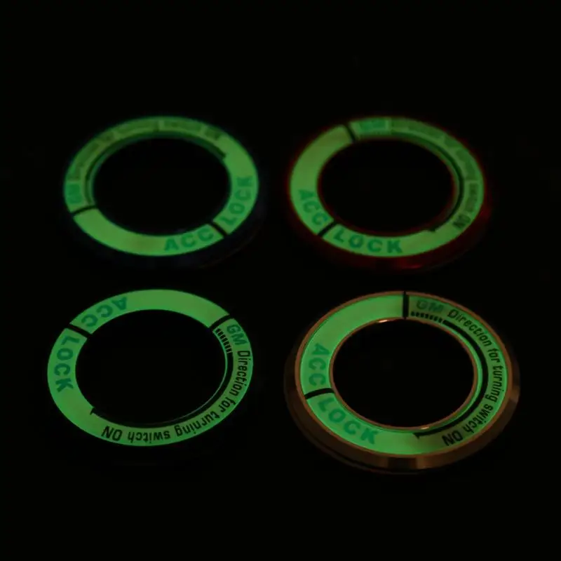 Автомобильная светящаяся наклейка на зажигание переключатель кольцо круг Ключ отверстие крышка отделка