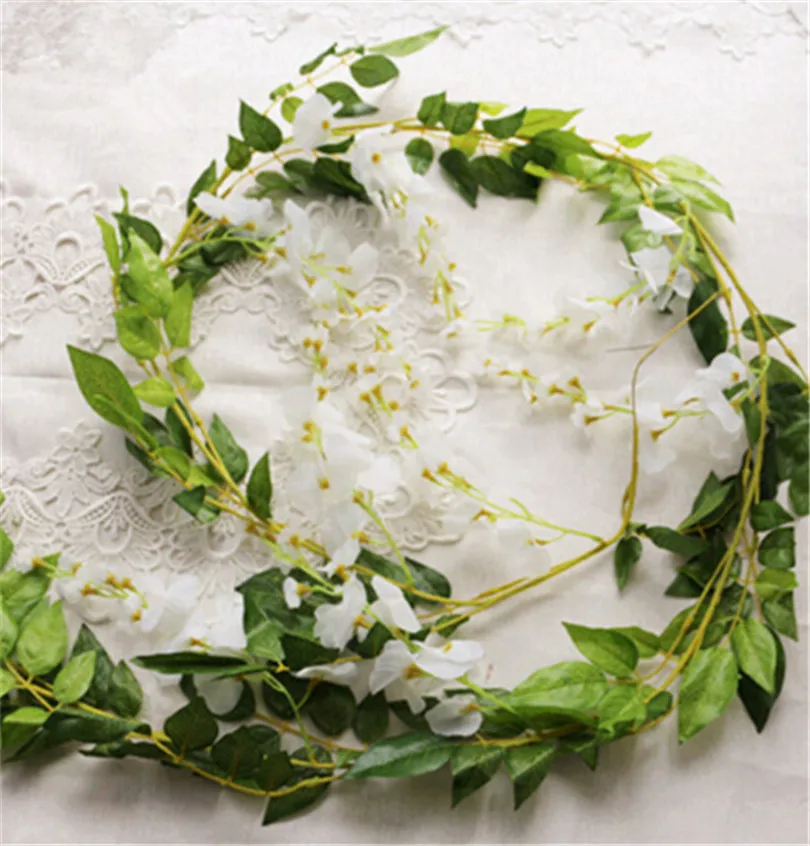 180 см цветок глицинии погремушки искусственные виноградные лозы для