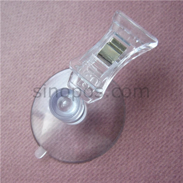 Пластиковые прозрачные поп зажимы 48 мм с присоской стеллажи для ценников