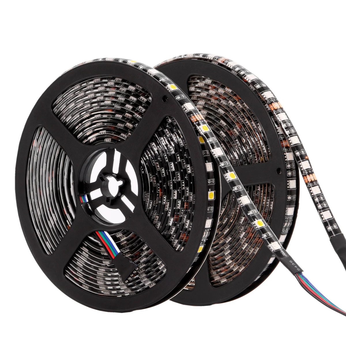 DC12V RGB Светодиодная лента водонепроницаемая черная печатная плата 5050 RGBW RGBWW