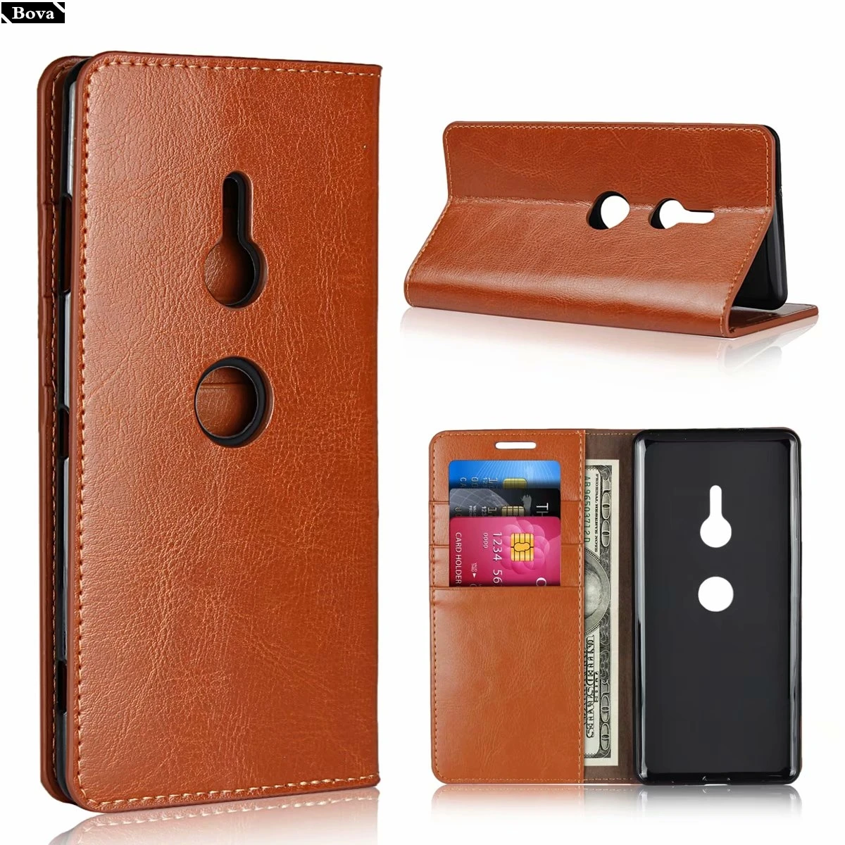 Light Brown Люкс бумажник чехол для sony Xperia XZ3 кожаный чехол флип-чехол для sony XZ3 6," Ретро защитный чехол телефон Shell сумки - Цвет: Light Brown