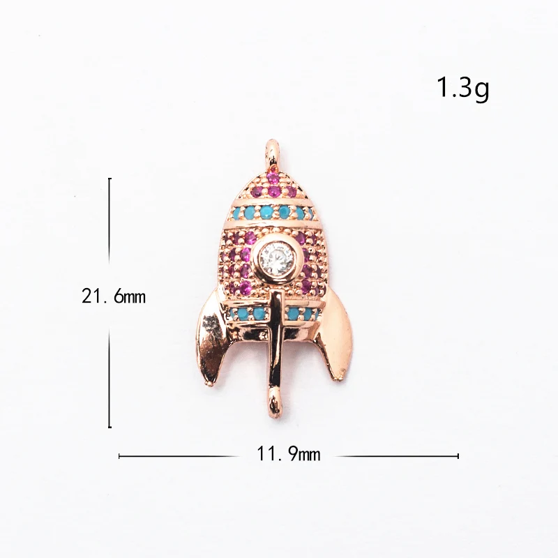 ZSS022 Complete animal charms bracelet jewelry connector accessories for diy bracelet making copper zircon micro pave cz wholesale - Цвет: ZSS022