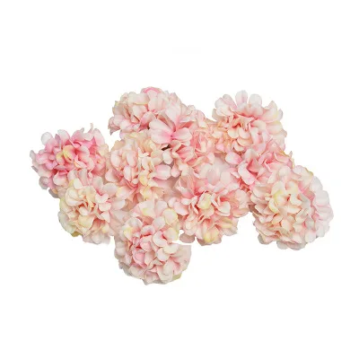 pink 10 шт./лот, 4,5 см, искусственные гортензии, цветочные головки для свадьбы, дома, сделай сам, венок, украшение, ремесло, Подарочная коробка, скрапбук, искусственные цветы - Цвет: pink