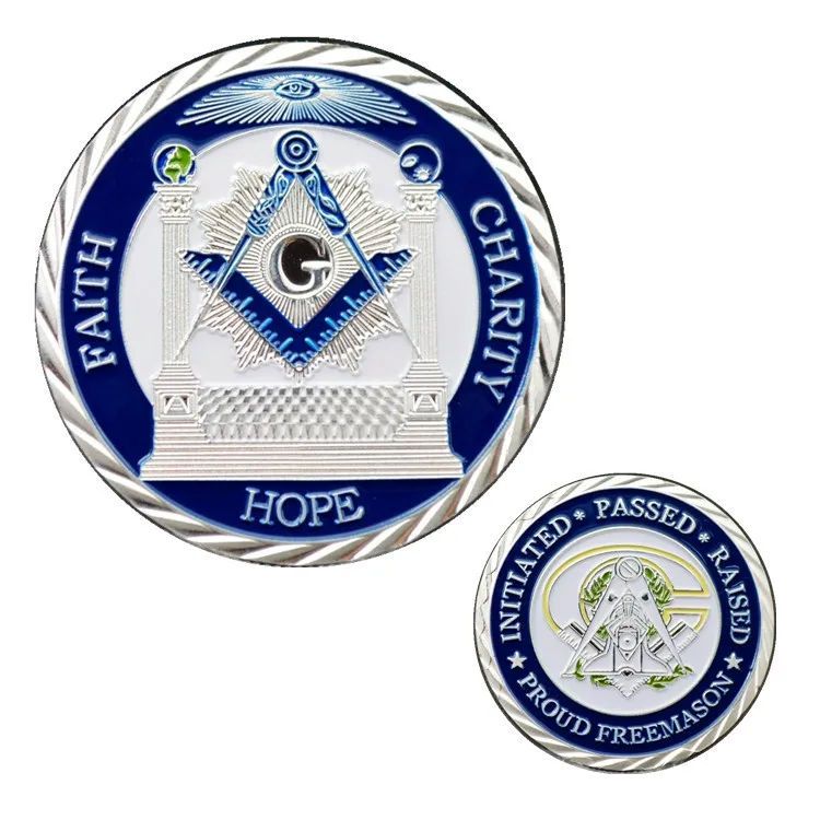 FAITH CHARITY &amp HOPE silver plated Masonic medals coins Freemasonry collectibles Proud Freemason drop shipping | Дом и сад