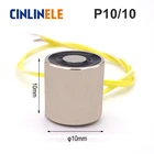 Мини-магнит D10mm * H10mm 0,3 кг3N, удерживающий Электрический магнит, поднимающийся электромагнитный присоска, постоянный ток 6 в 12 В 24 В, нестандартный, на заказ