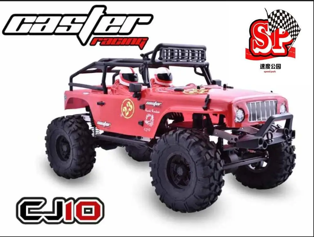 Кастер 1/10 4WD Jeep CJ10 RTR пульт дистанционного управления модель автомобиля бездорожью скалолазание грузовик RC - Цвет: Красный