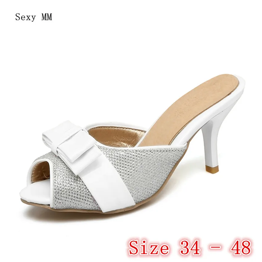 

Peep Toe High Heels Women Slingback High Heel Shoes Pumps Woman Party Wedding Shoes Plus Size 34 - 40 41 42 43 44 45 46 47 48