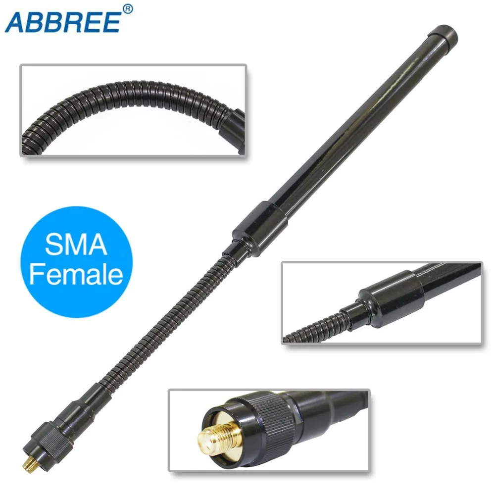 ABBREE AR 148 Gooseneck SMA Женская Складная тактическая антенна для Baofeng|Запчасти и