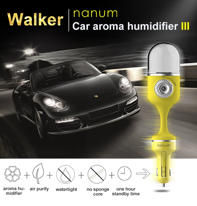 KBAYBO Car Air Humidifier Mini Car Aroma essential oil Diffuser Humidifier Aromatherapy Portable cool mist Purifier in car